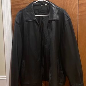 Savile Row genuine leather jacket